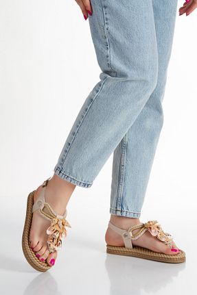 صندل نباتی زنانه پاشنه تخت HAYAT SHOES - کد 923632801