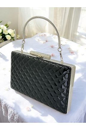 کیف مجلسی مشکی زنانه چرم لاکی Biçanta - کد 924682220