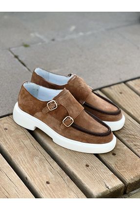 کفش کژوال قهوه ای مردانه چرم خالص ByItallanoshoes - کد 924690136