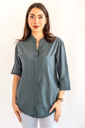 بلوز سایز بزرگ طوسی زنانه سایز بزرگ citycenterfashion - کد 924695112