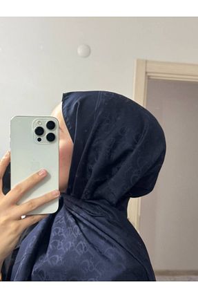 شال سرمه ای زنانه پنبه ای Hafsa Scarfs - کد 924699560