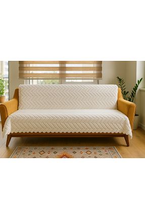 کاور مبل سفید مخملی Sivalde - کد 925384797