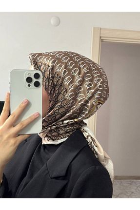 روسری قهوه ای İpek Tivil Hafsa Scarfs - کد 924699613