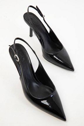 کفش پاشنه بلند کلاسیک مشکی زنانه چرم مصنوعی SOHO - کد 923285191