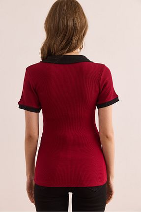 بلوز زرشکی زنانه ساده Olalook - کد 924547996