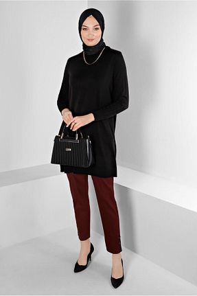 شلوار پارچه ای نارنجی زنانه بلند Alvina - کد 793826171