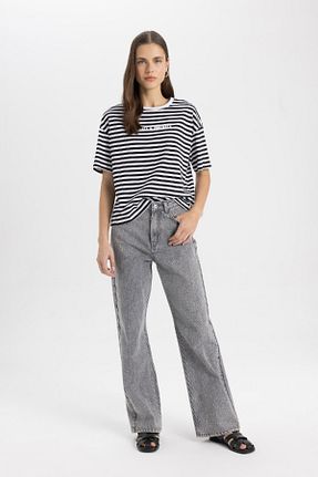 تیشرت مشکی زنانه Relaxed Defacto - کد 822536922