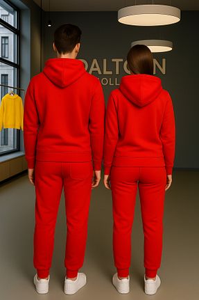 سوئیشرت قرمز زنانه ساده DALTCON - کد 902926324