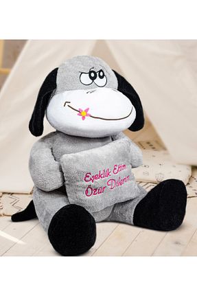 اسباب بازی مخملی طوسی زنانه 100 cm Pandamkee - کد 243771731