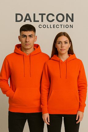 سوئیشرت نارنجی زنانه ساده DALTCON - کد 902118971