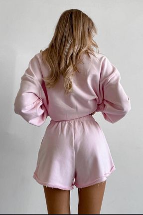 ست بالاتنه و پائین تنه صورتی زنانه بافتنی Madmext - کد 924761101