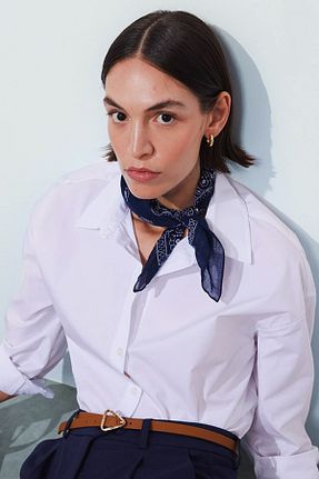 پیراهن سفید زنانه اورسایز Defacto - کد 844883527