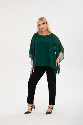 بلوز سایز بزرگ سبز زنانه سایز بزرگ modayız - کد 755146396