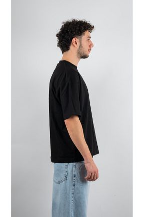 تیشرت مشکی مردانه اورسایز Butik - کد 924774960