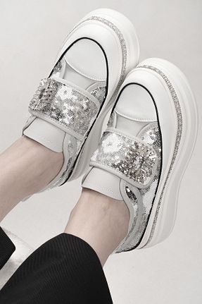 کفش اسنیکر طوسی زنانه چرم اصل Guja - کد 894901526