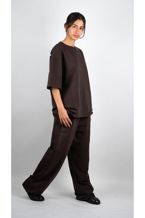 ست گرمکن قهوه ای زنانه پنبه پلی استر Butik - کد 924780592