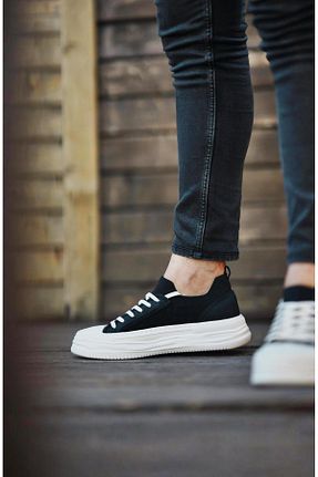 کفش اسنیکر مشکی مردانه چرم اصل ByItallanoshoes - کد 924796783