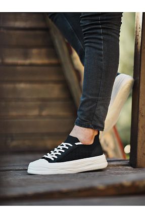 کفش اسنیکر مشکی مردانه چرم اصل ByItallanoshoes - کد 924796783