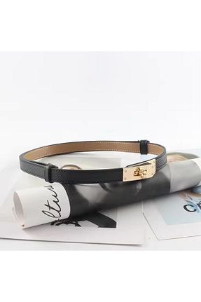 کمربند مشکی زنانه چرم مصنوعی Descoin - کد 924797069