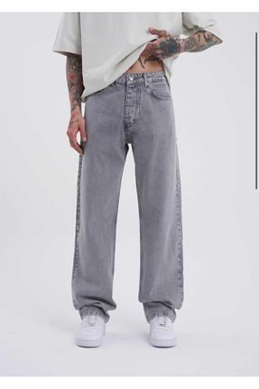 شلوار جین طوسی مردانه پاچه پهن Twear - کد 924791106