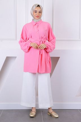 تونیک حجاب صورتی زنانه ویسکون İmajButik - کد 924805523