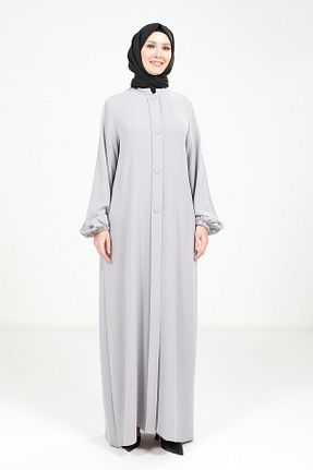 کلاه و ابایا طوسی زنانه کتان Beyza - کد 743226373