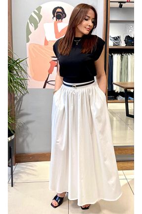 دامن سفید زنانه پنبه ای ARZU ÖZEL MODA ATÖLYESİ - کد 924811563