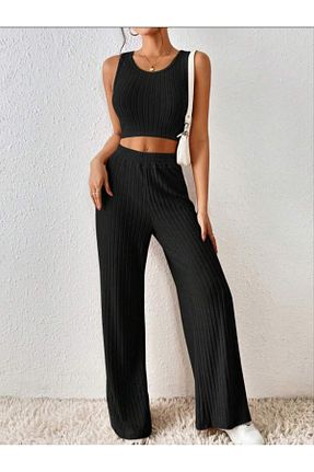 ست بالاتنه و پائین تنه مشکی زنانه بافت ykc fashıon - کد 924816920