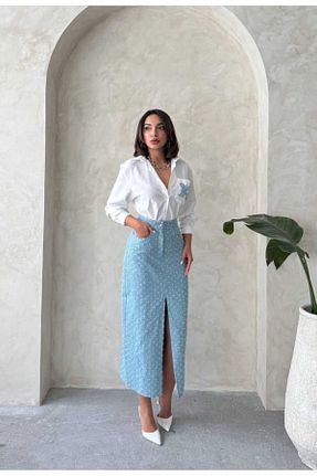 دامن آبی زنانه جین Butik Şenel - کد 924778909