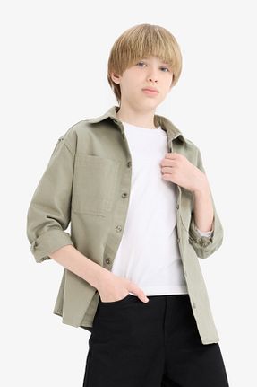 پیراهن خاکی بچه گانه اورسایز Defacto - کد 896703021