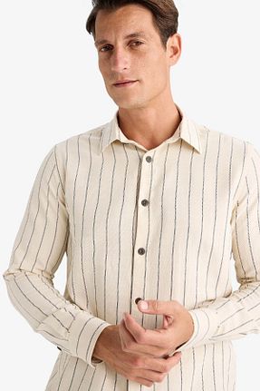 پیراهن نباتی مردانه رگولار Defacto - کد 890367307