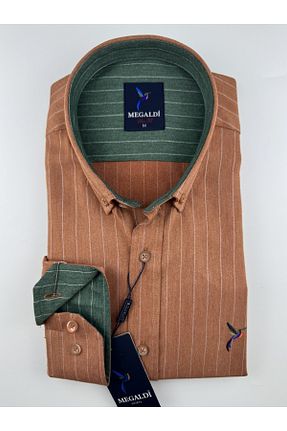 پیراهن سبز مردانه اسلیم فیت MEGALDİ - کد 924980058