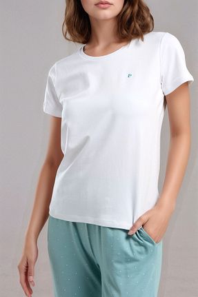 ست لباس راحتی سفید زنانه طرح دار Pierre Cardin - کد 924971090