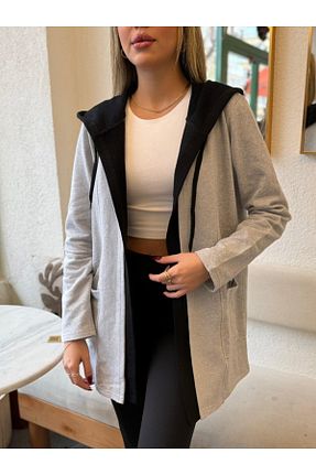 کت طوسی زنانه رگولار modaserdem - کد 884790689