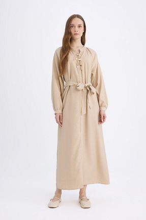 لباس حجاب بژ زنانه رگولار Defacto - کد 892297679