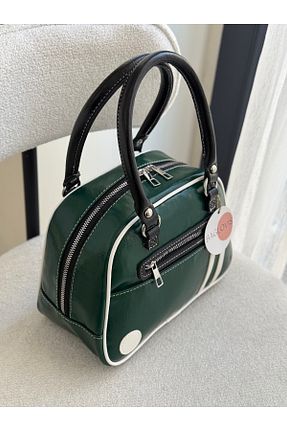 کیف دوشی خاکی زنانه چرم مصنوعی BAGLOVİS - کد 925002802