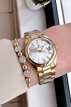 ساعت مچی طلائی زنانه 26-30 میلی متر Daniel Klein - کد 837070270