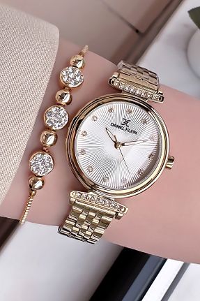 ساعت مچی طلائی زنانه 31-34 میلی متر Daniel Klein - کد 869975356