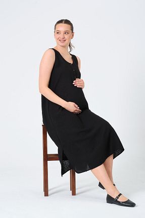 لباس بارداری مشکی زنانه بافتنی BUSA - کد 925033294