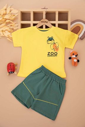 ست بالاتنه و پائین تنه رنگی بچه گانه بافتنی MODA - کد 925700665