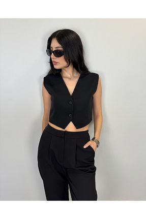 ست بالاتنه و پائین تنه مشکی زنانه بافتنی DEQ FASHION - کد 925006756