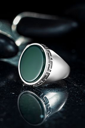 انگشتر نقره سبز مردانه 925 عیار Ring Of The King - کد 896665244