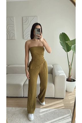 ست بالاتنه و پائین تنه رنگی زنانه بافتنی Zoom Butik - کد 925016735