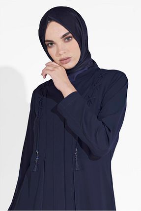 مانتو بلند حجاب سرمه ای زنانه Alvina - کد 873476709