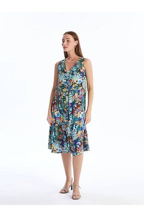 لباس سبز زنانه بافتنی LC Waikiki - کد 925038782