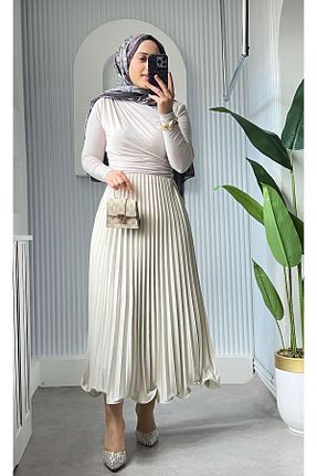دامن زنانه چرم مصنوعی BİOQQA STYLS - کد 925054614