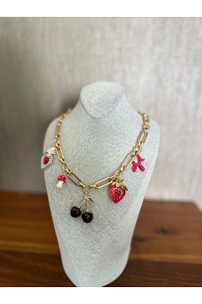 گردنبند جواهر طلائی زنانه روکش طلا Home - کد 925055171