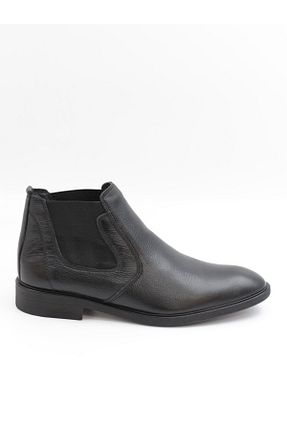 بوت / نیم بوت مشکی مردانه چرم خالص Nesil Shoes - کد 894803239