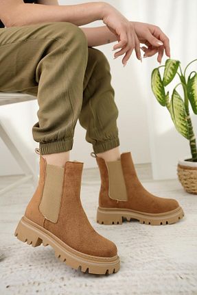 بوت / نیم بوت قهوه ای زنانه جیر Nesil Shoes - کد 786837365