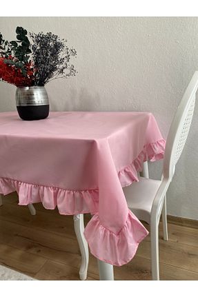 رومیزی صورتی Fırfırlı LILYUM - کد 925954850
